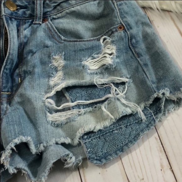 American Eagle hi-rise festival shorts size 8 - Picture 3 of 9